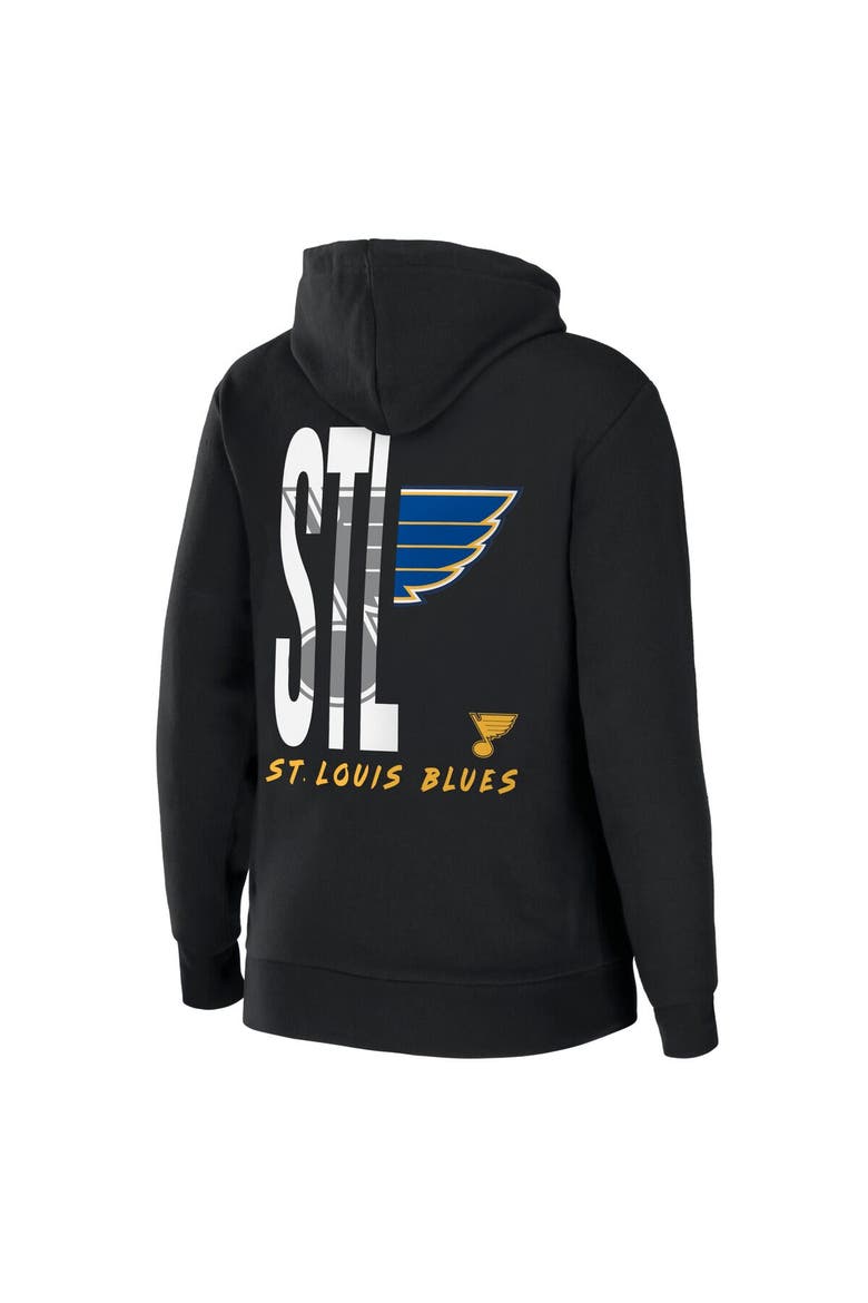 Women's WEAR by Erin Andrews Black St. Louis Blues Sponge Fleece Full-Zip Hoodie, Alternate, color, Black