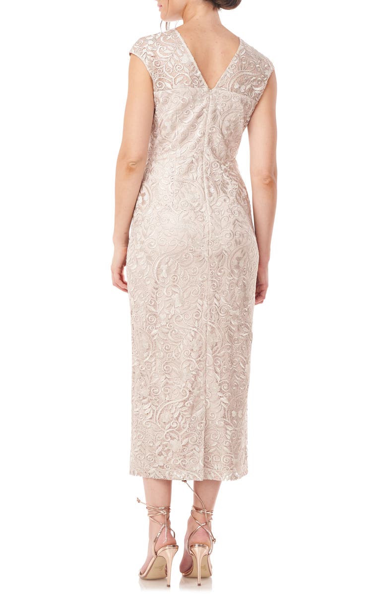 JS Collections Daniela Bow Lace Cocktail Dress, Alternate, color, 