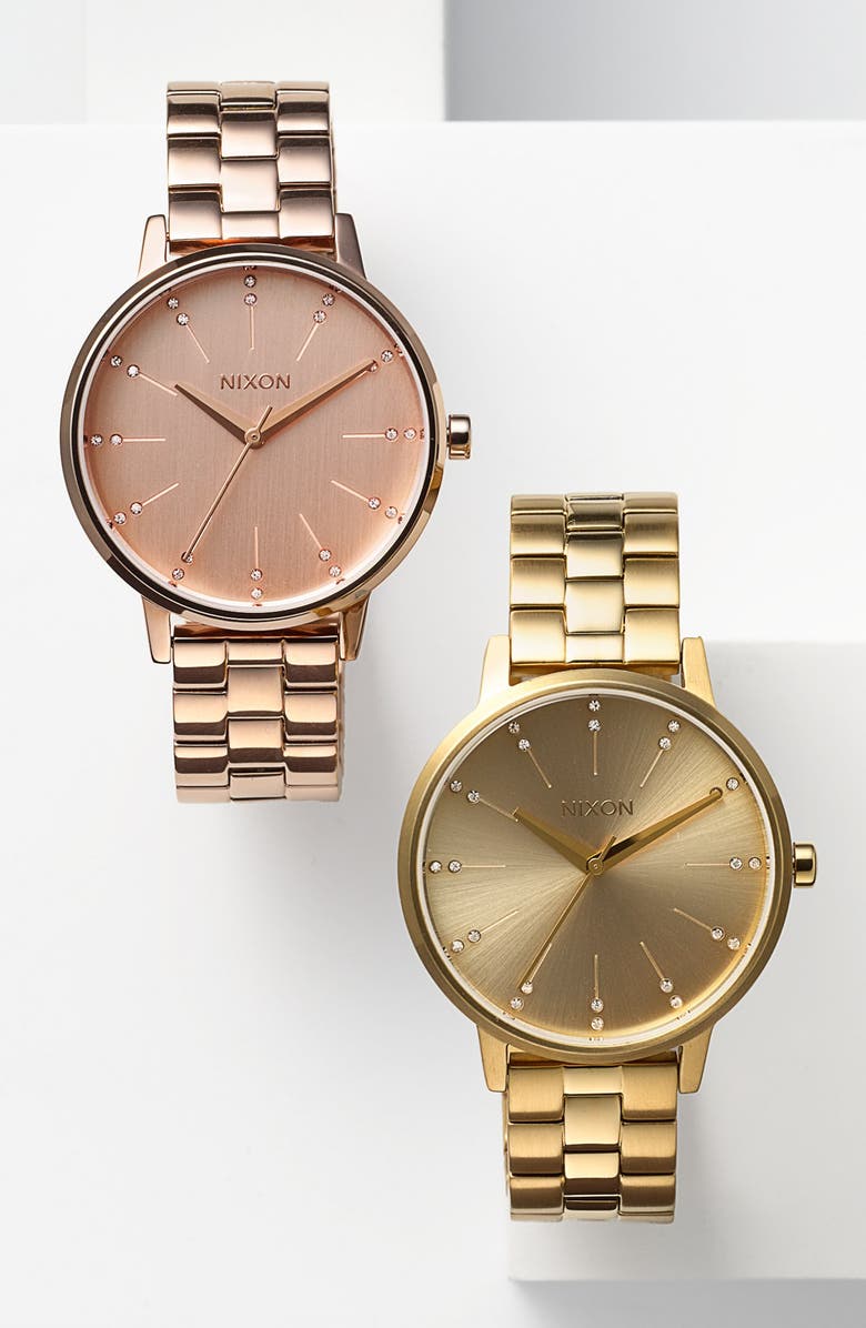 Nixon 'Kensington' Crystal Bracelet Watch, 37mm, Alternate, color,