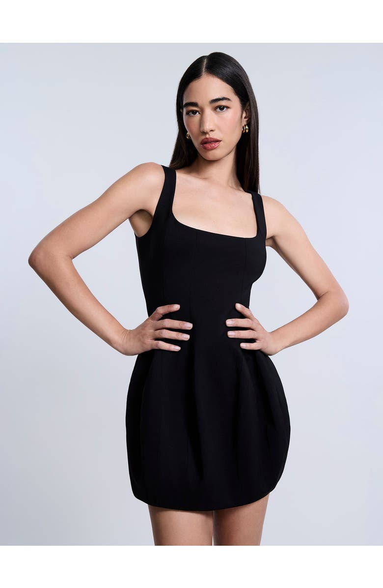 BCBGMAXAZRIA Solid Structure Mini Dress, Alternate, color, Black