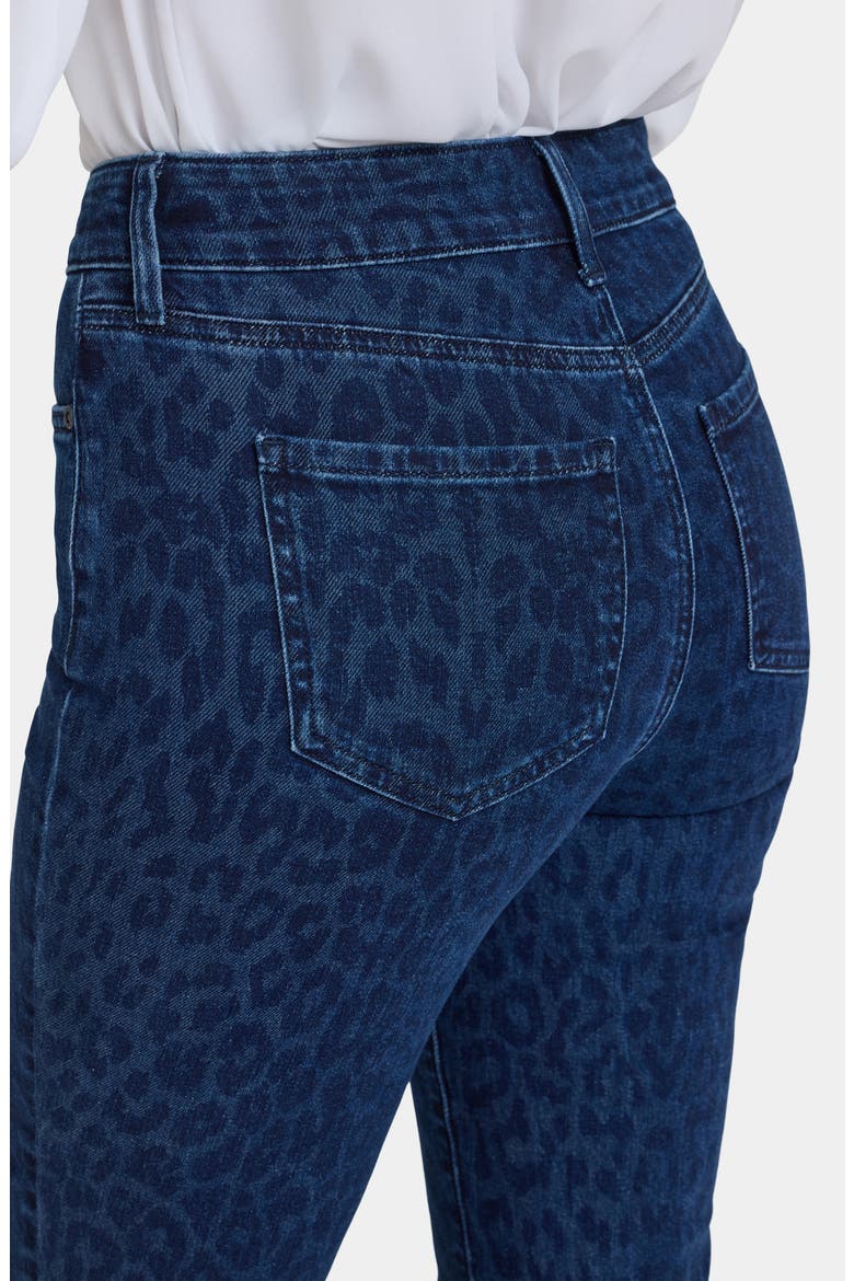 Marilyn High Waist Straight Leg Jeans, Alternate, color, DARK DENIM LEOPARD PRINT