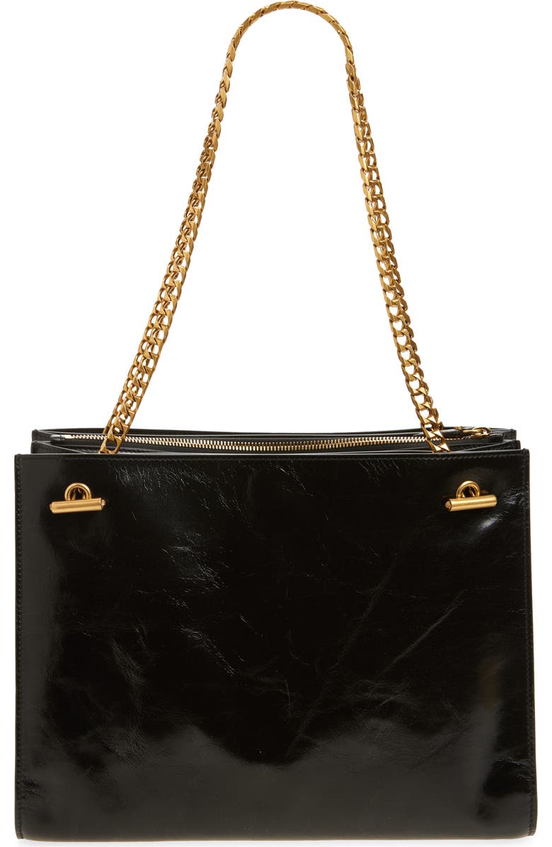 Versace Medium Cabine Shoulder Bag, Alternate, color, Black-Gold
