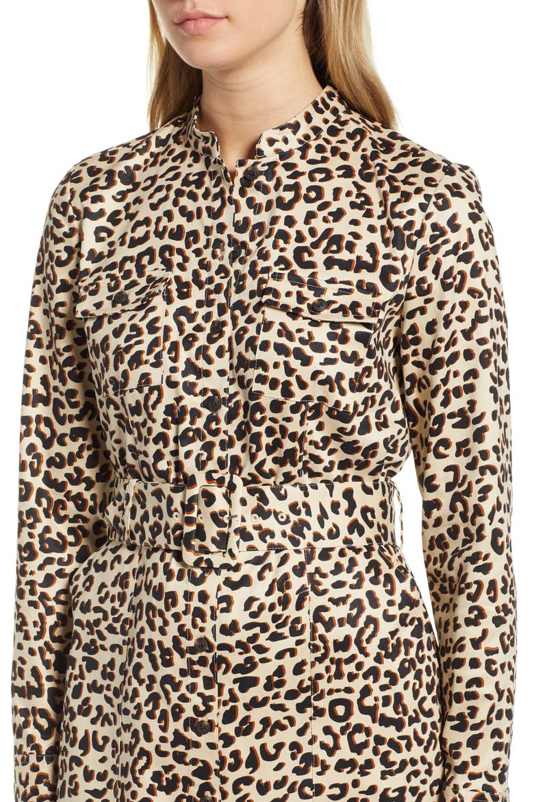 Utility Shirtdress, Alternate, color, BEIGE SHADOW LEOPARD