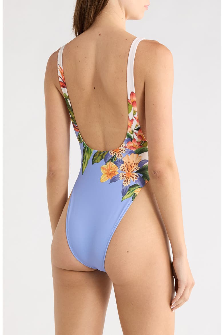 Hilo Floral One-Piece Swimsuit, Alternate, color, HILO STRIPES LIGHT BLUE