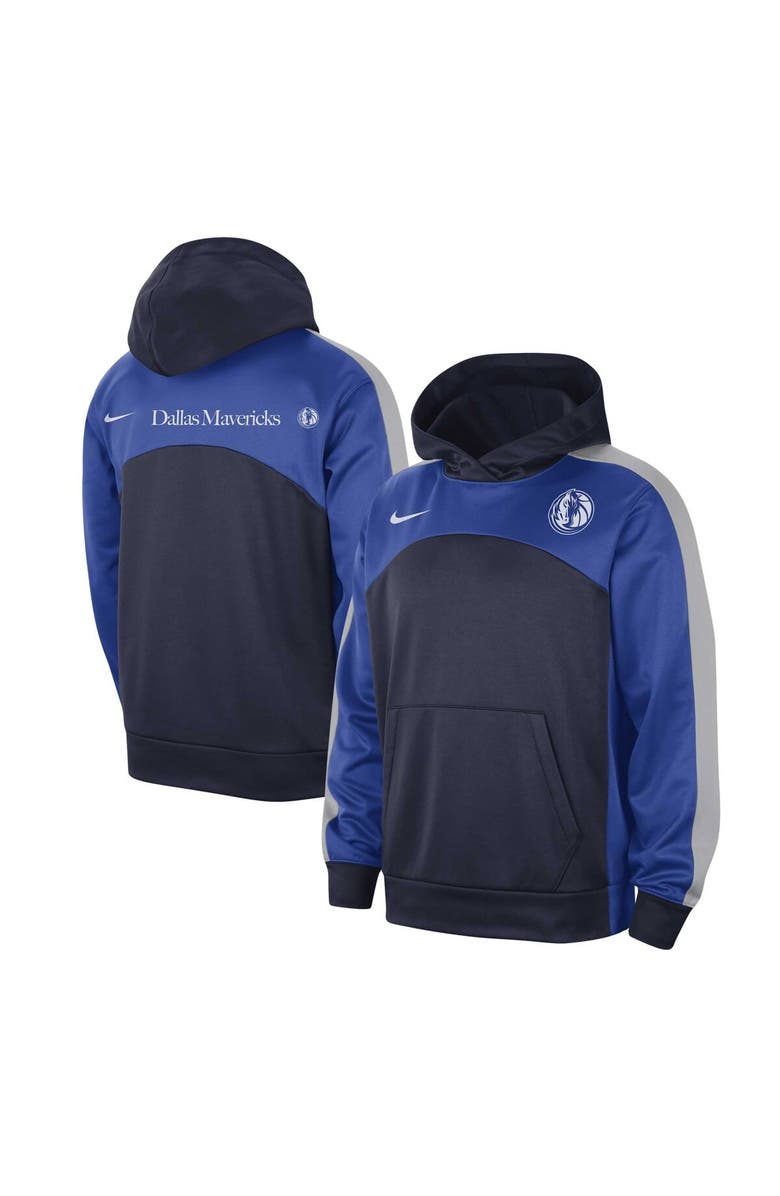Nike Men's Nike Navy/Blue Dallas Mavericks Authentic Starting Five Force Performance Pullover Hoodie, Main, color, Navy
