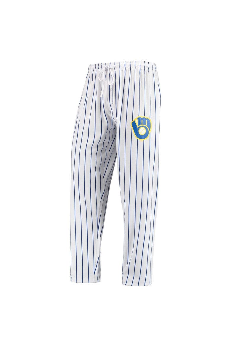 Men's Concepts Sport White/Navy Milwaukee Brewers Vigor Lounge Pant, Main, color, White