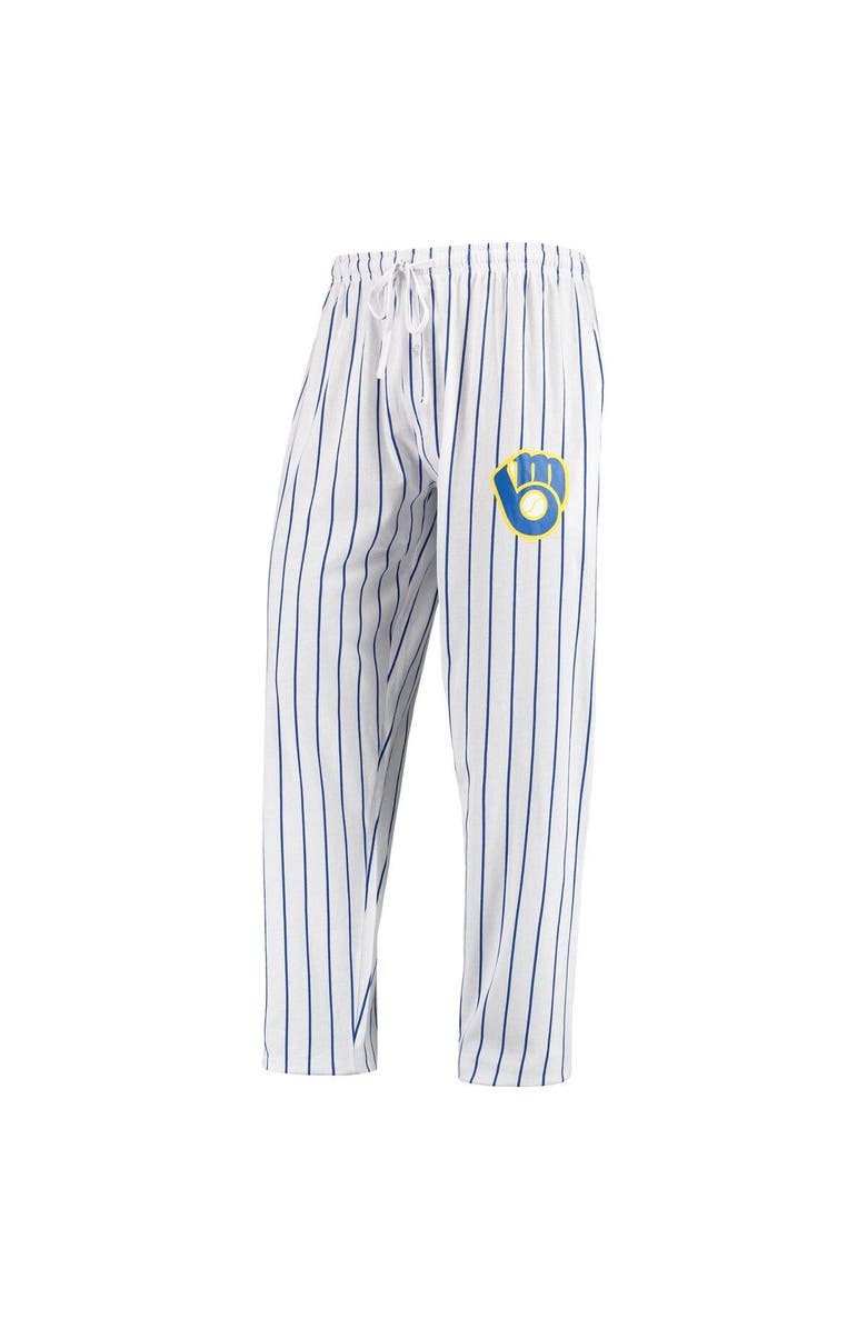 CONCEPTS SPORT Men's Concepts Sport White/Navy Milwaukee Brewers Vigor Lounge Pant, Main, color, White