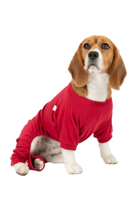 Dog Cotton Solid Matching Family Pajamas