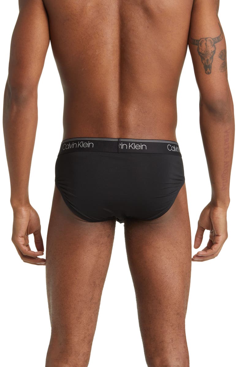 Calvin Klein 3-Pack Microfiber Briefs, Alternate, color, Black