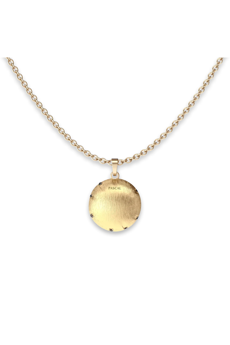 The Basketball Crooked Ball Diamond Pavé Necklace, Alternate, color, Gold / White Diamond