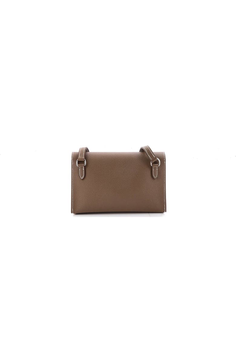 Pre-Owned Hermes Hermesnap Wallet Bag Epsom, Alternate, color, Etoupe
