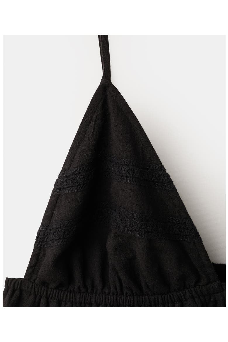 Embroidered Cotton Maxi Sundress, Alternate, color, BLACK