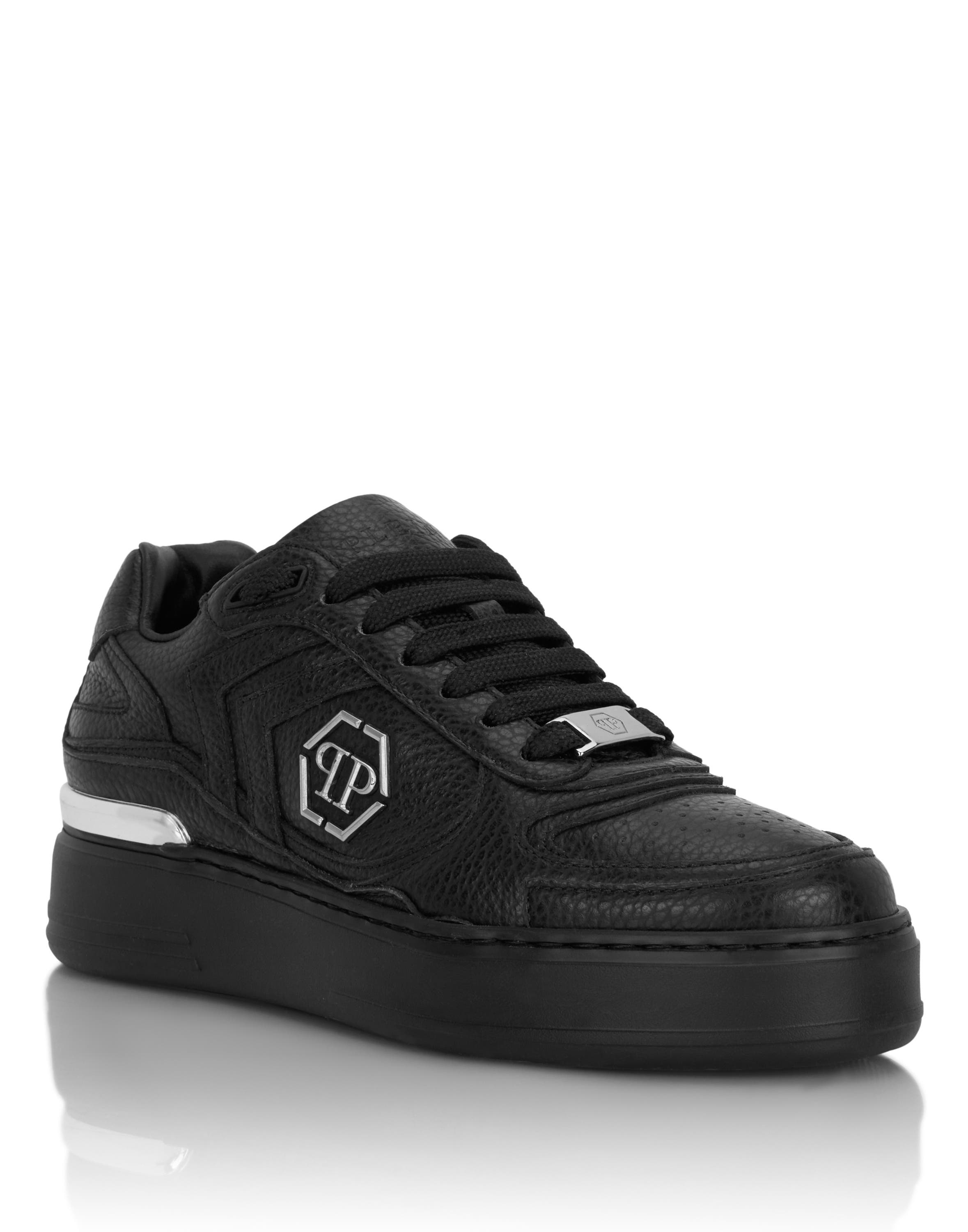 Low-Top Pit-$Top Deer Leather Unisex, Main, color, black