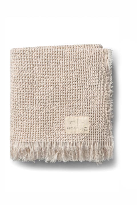 Domani Home Waffle Muslin Cream Baby Blanket