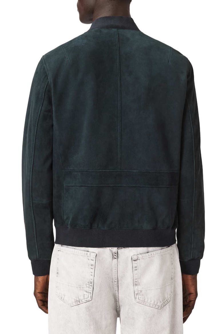 Morten Suede Bomber Jacket, Alternate, color, NAVY BLUE