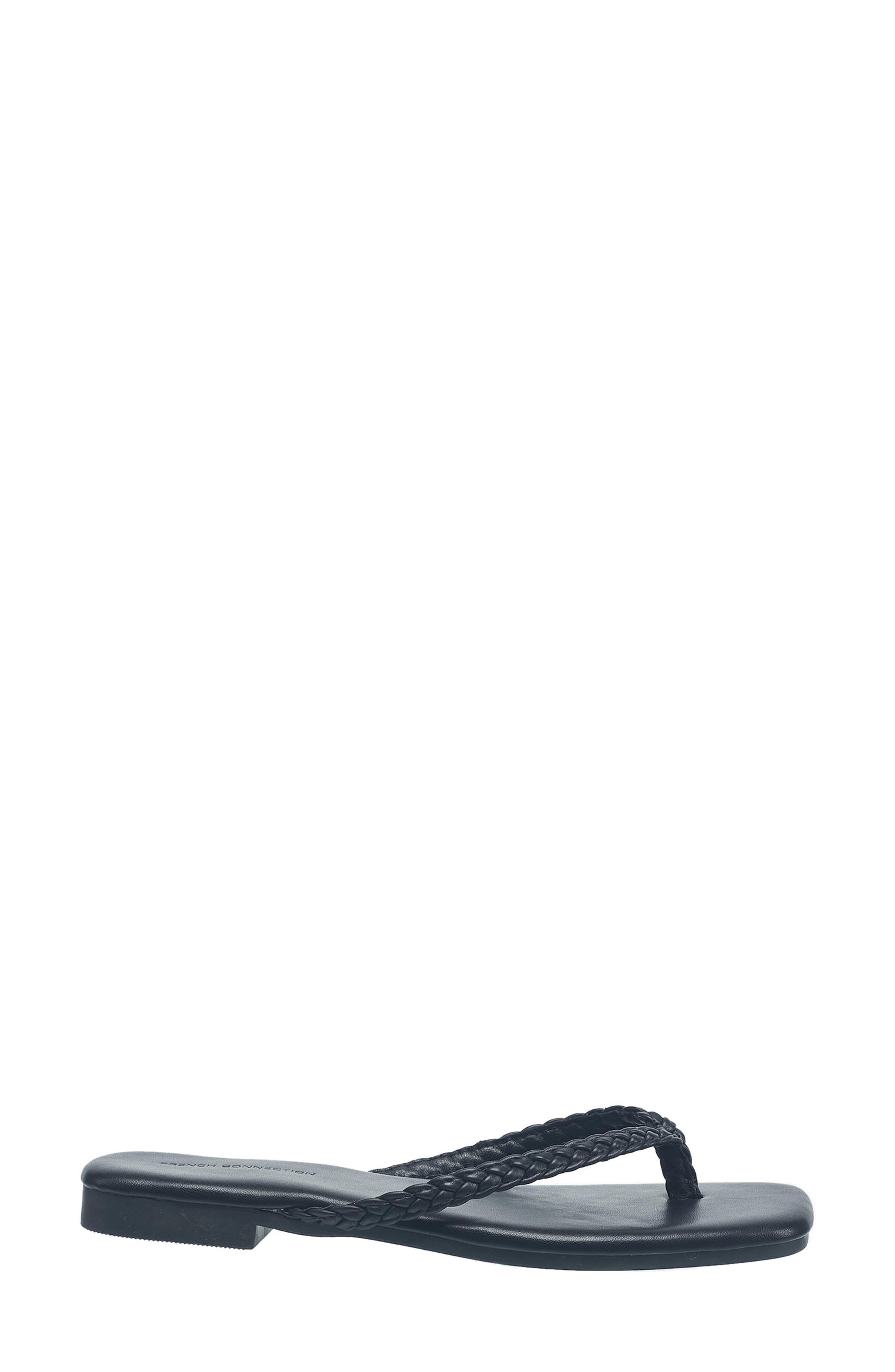 French Connection Louvre Flip Flop Sandal, Alternate, color, Black