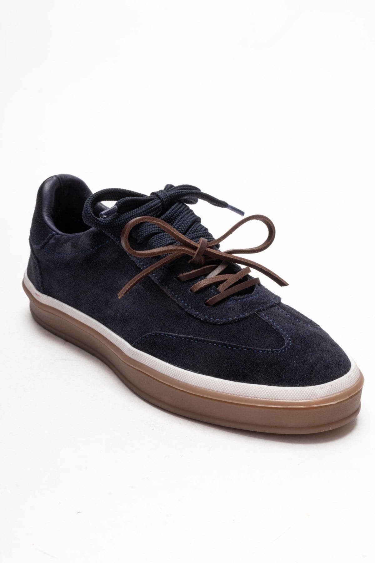 Melle Leather Sneaker, Alternate, color, Navy Suede