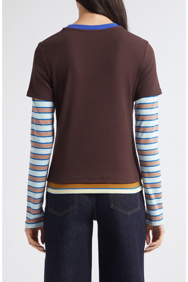 Dillon Layered Tee, Alternate, color, EARTH/ HORIZON STRIPE