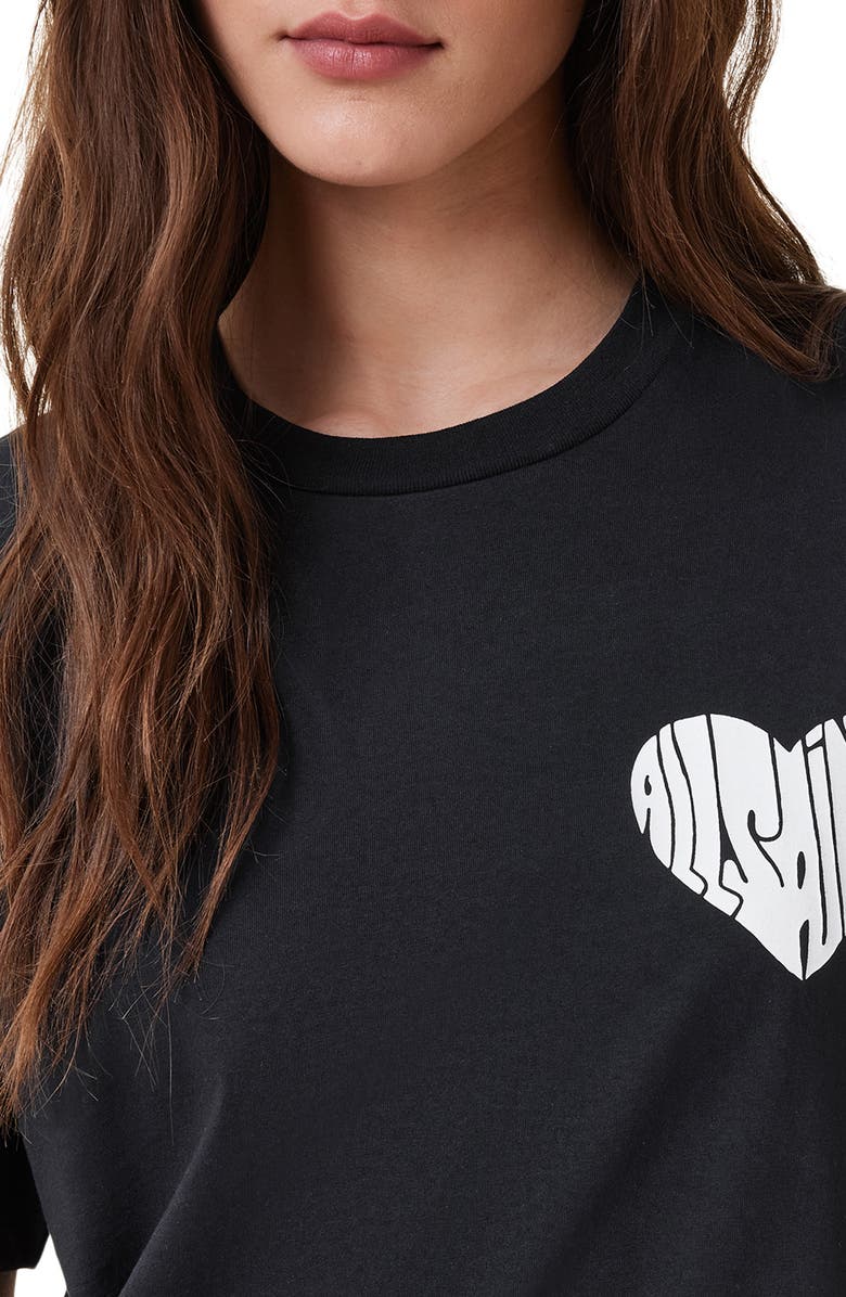 AllSaints Poster Boyfriend Cotton Graphic T-Shirt, Alternate, color, Black