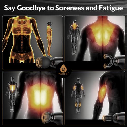 Pursonic Ultimate Muscle Recovery Bundle Deep Tissue Massage Gun + Vibrating Massage Ball In Black