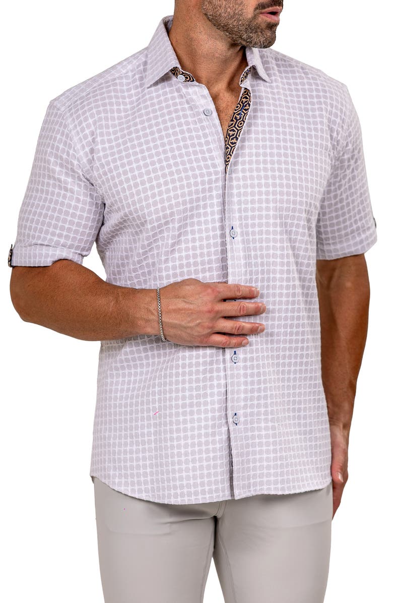Maceoo Galileo Marthy Short Sleeve Button-Up Shirt, Alternate, color, 