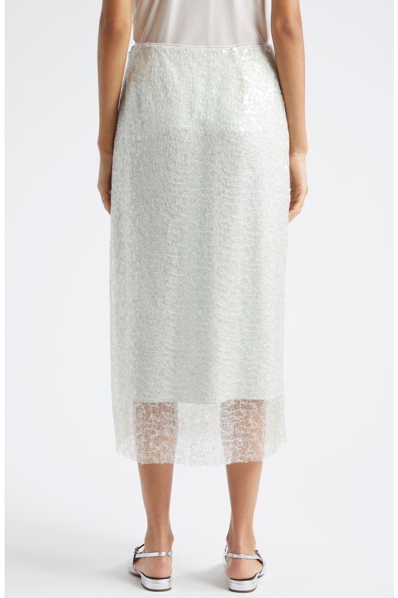 Glassy Sequin Midi Skirt, Alternate, color, AQUA GLASS