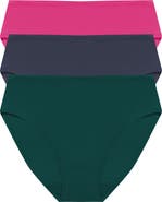 Natori Bliss Bare Assorted 3-Pack Stretch Cotton High Waist Briefs