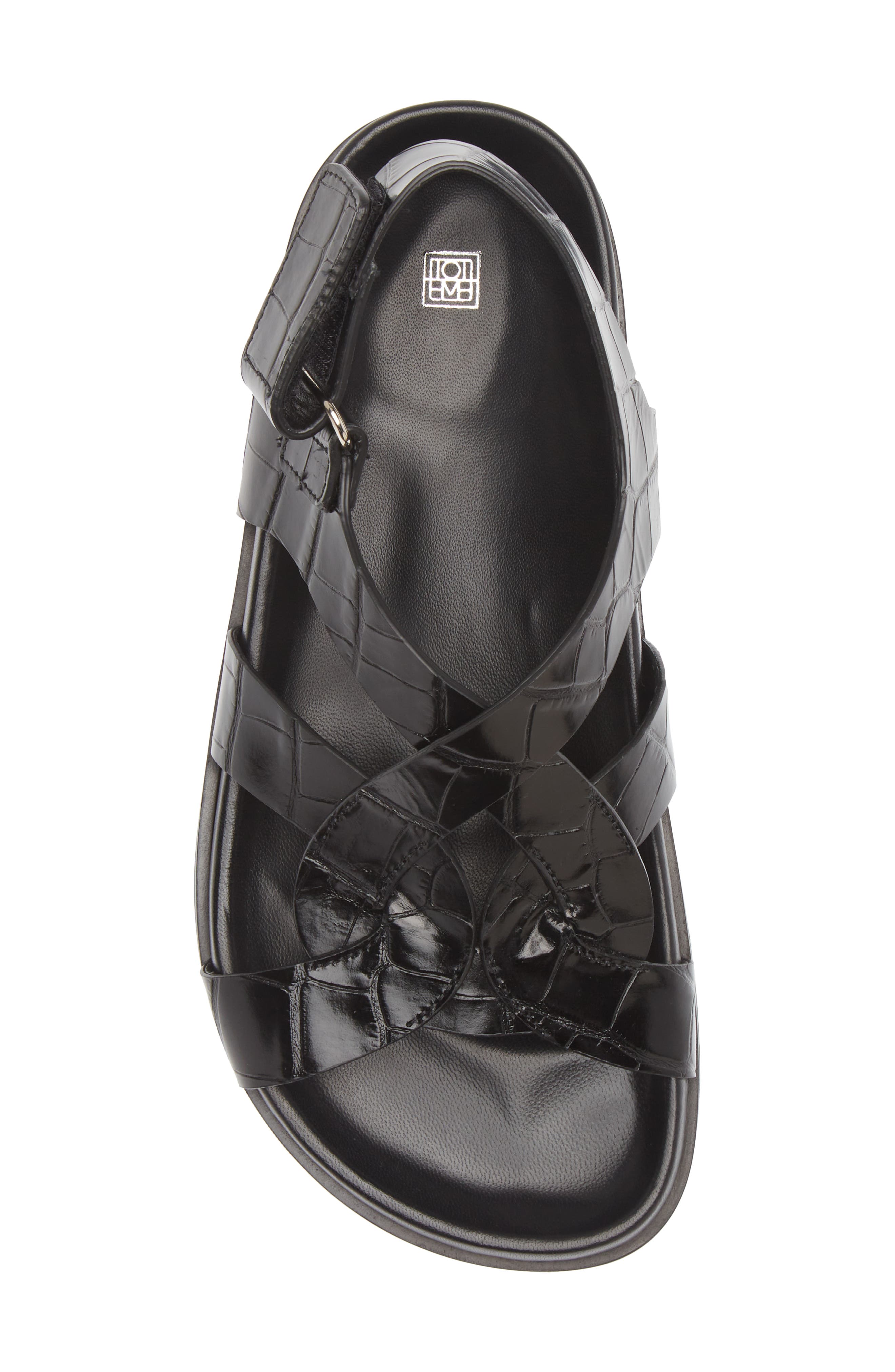 TOTEME The Chunky Croc Embossed Sandal, Alternate, color, 