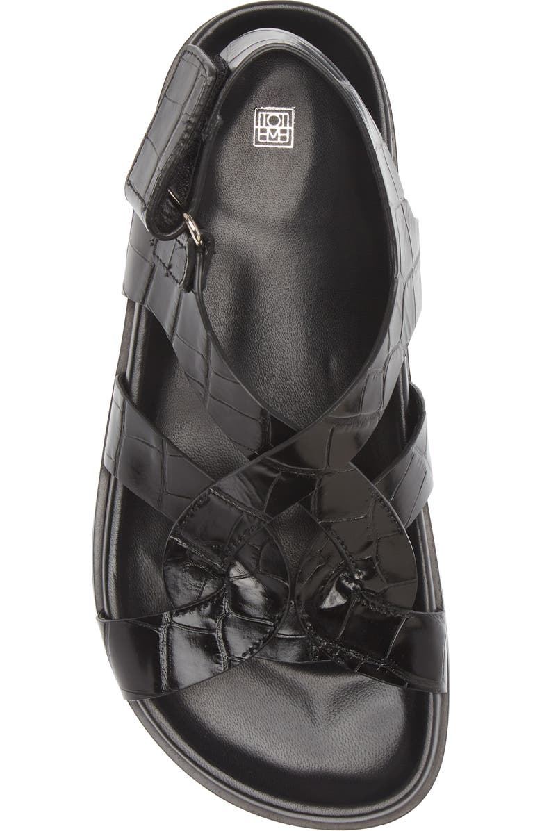 TOTEME The Chunky Croc Embossed Sandal, Alternate, color,