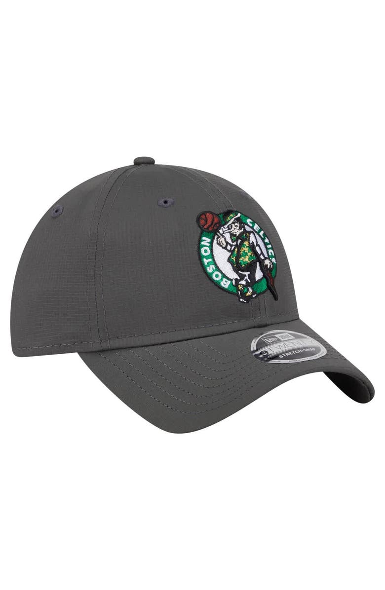 New Era Men's New Era Charcoal Boston Celtics Active Ripstop 9TWENTY Adjustable Hat, Alternate, color, 