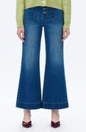 Bayeas Exposed Button High Waist Wide Leg Jeans