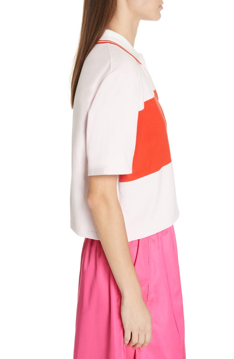 Tory Sport by Tory Burch Tory Sport Colorblock Crop Polo, Alternate, color, 