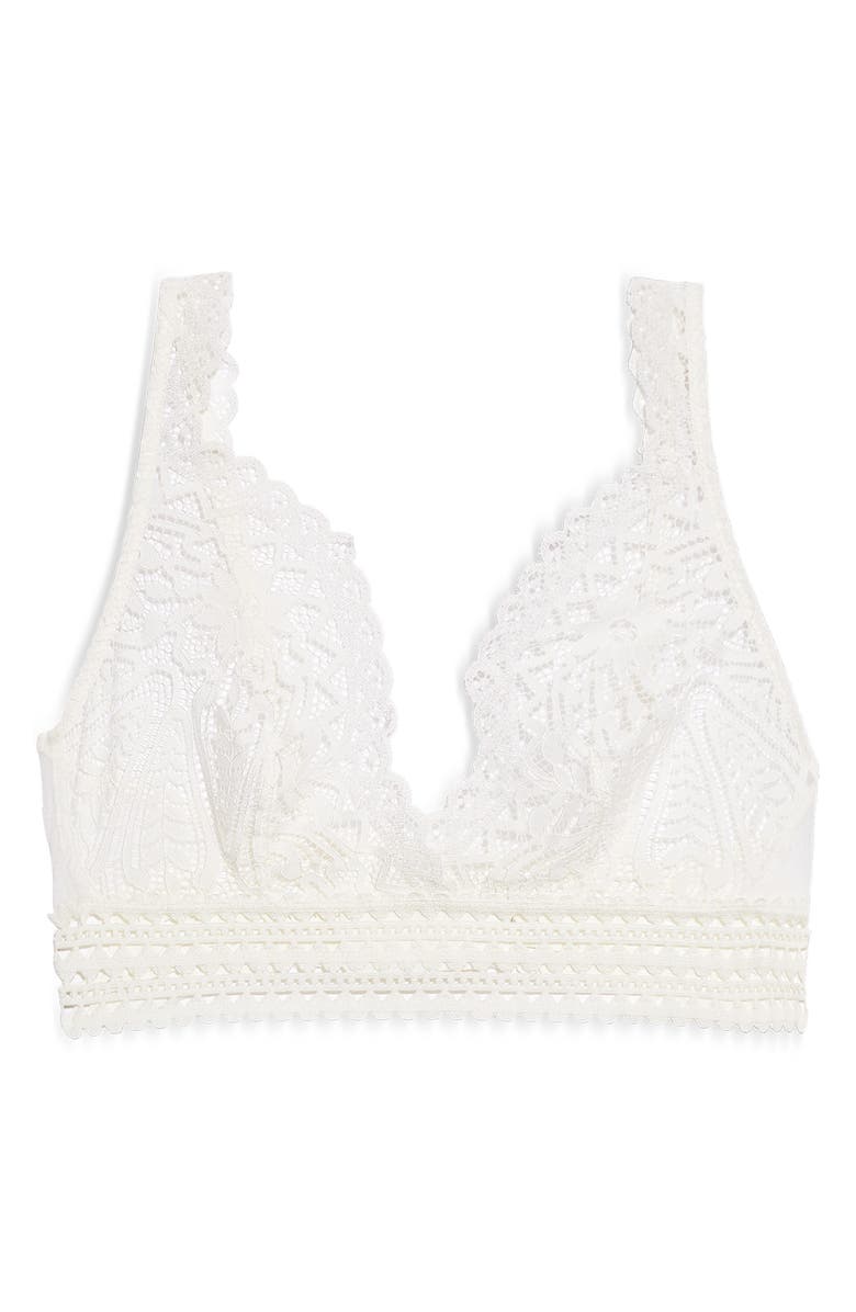 Etam Dream Wireless Triangle Bra, Alternate, color, Ecru