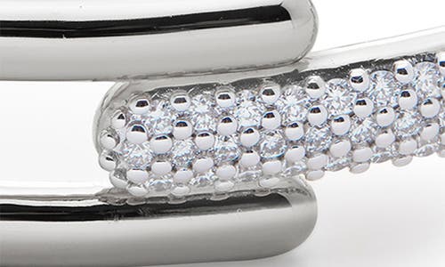 Monica Vinader Sterling Silver Lab Grown Diamond Full Pave Signature Link Bangle Lab Grown Diamond