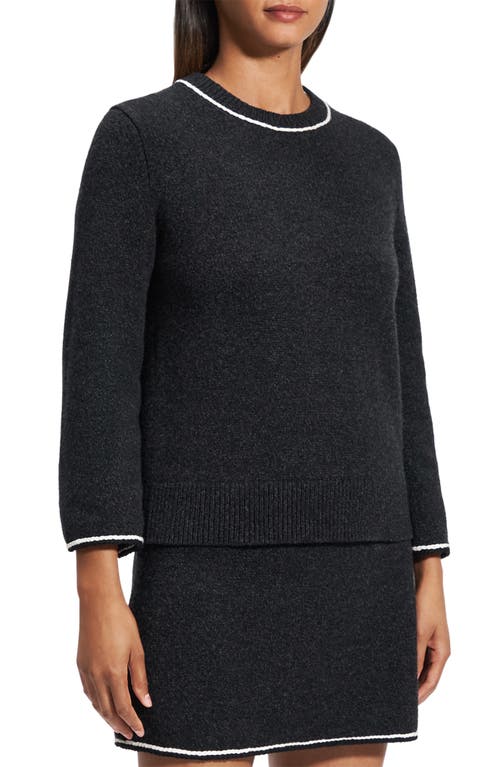Theory Tweed Sweater In Black