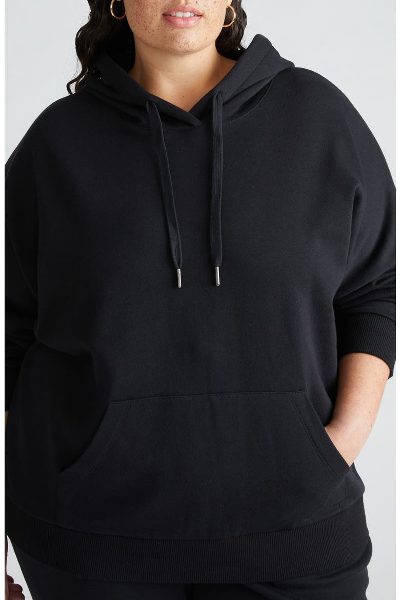 Lyria Fleece Hoodie, Main, color, BLACK