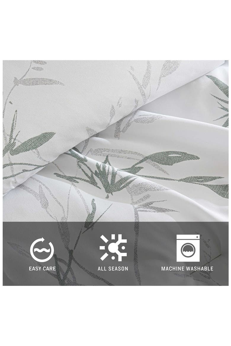 Ink Wash Vine Comforter & Throw Set, Alternate, color, GREEN