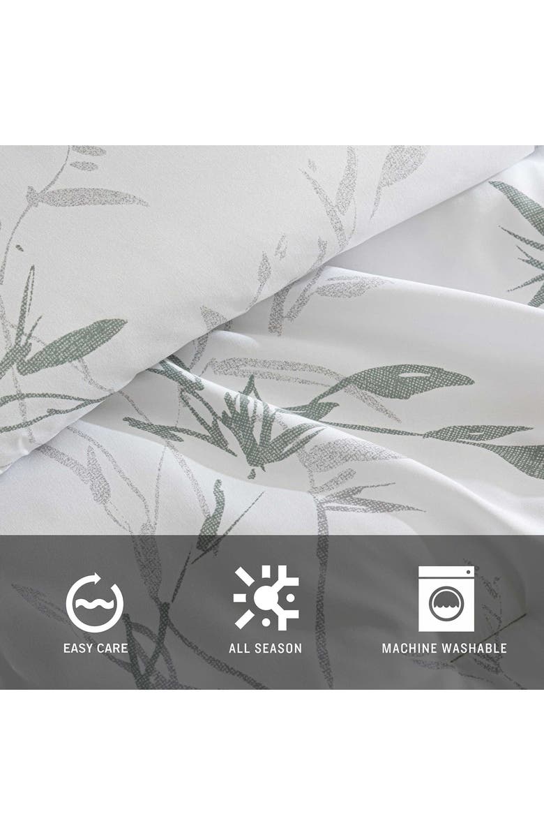 Kenneth Cole New York Ink Wash Vine Comforter & Throw Set, Alternate, color, Green