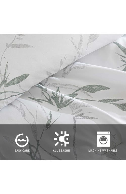 Kenneth Cole New York Ink Wash Vine Comforter & Throw Set In Green