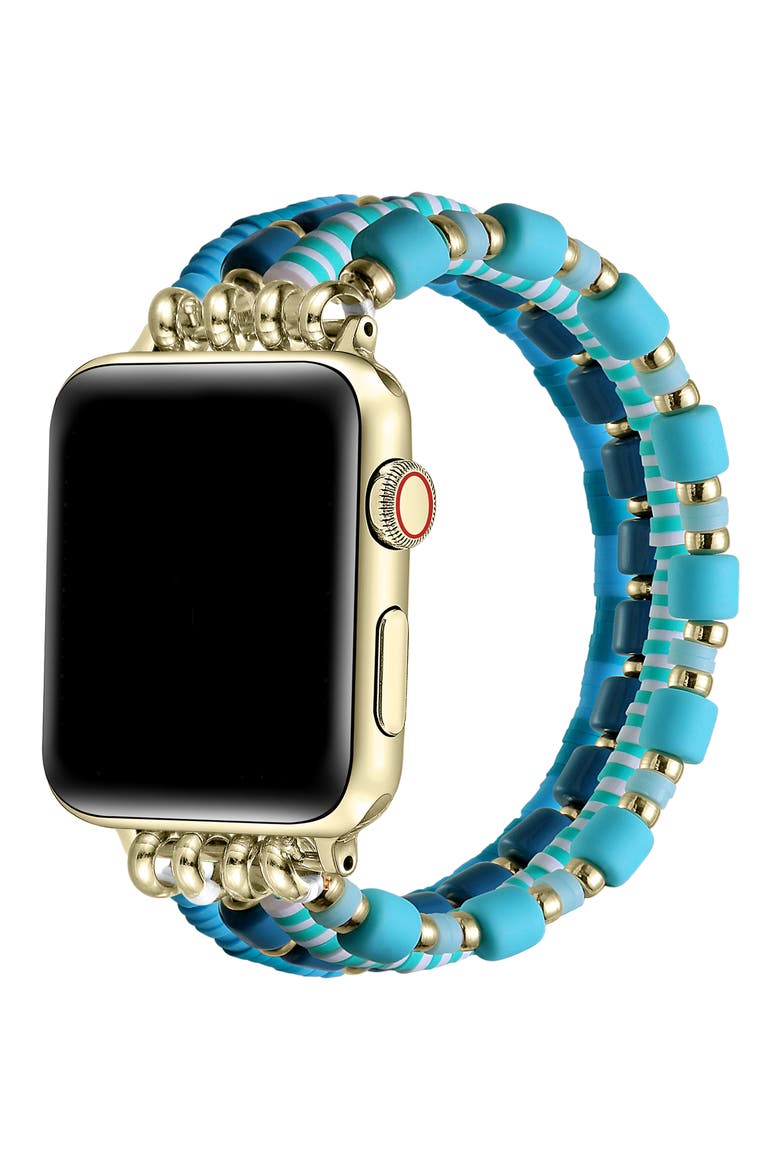 Fling Beaded Apple Watch® Watchband, Alternate, color, BLUE