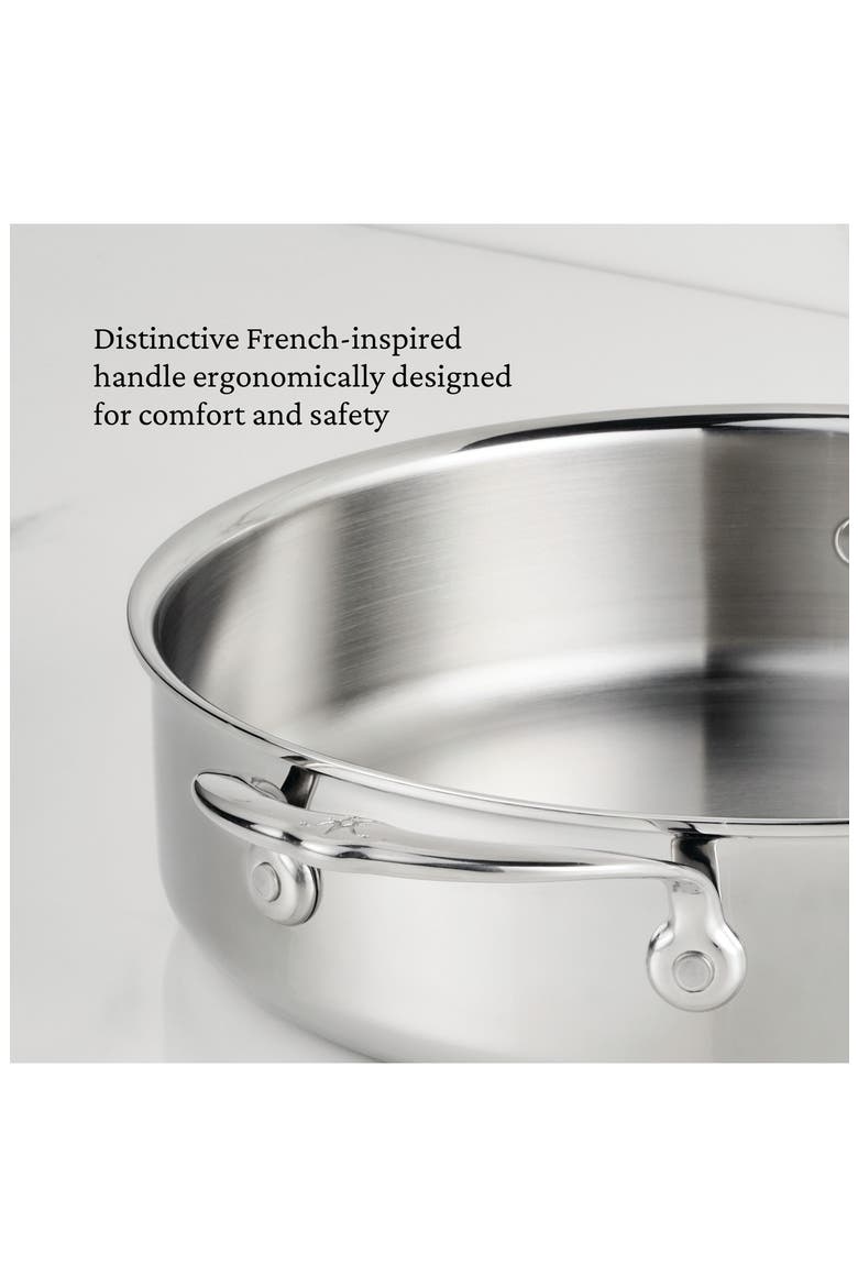 ProBond® Luxe Professional Clad Stainless Steel 9-Quart Rondeau Pan with Lid, Alternate, color, NO COLOR