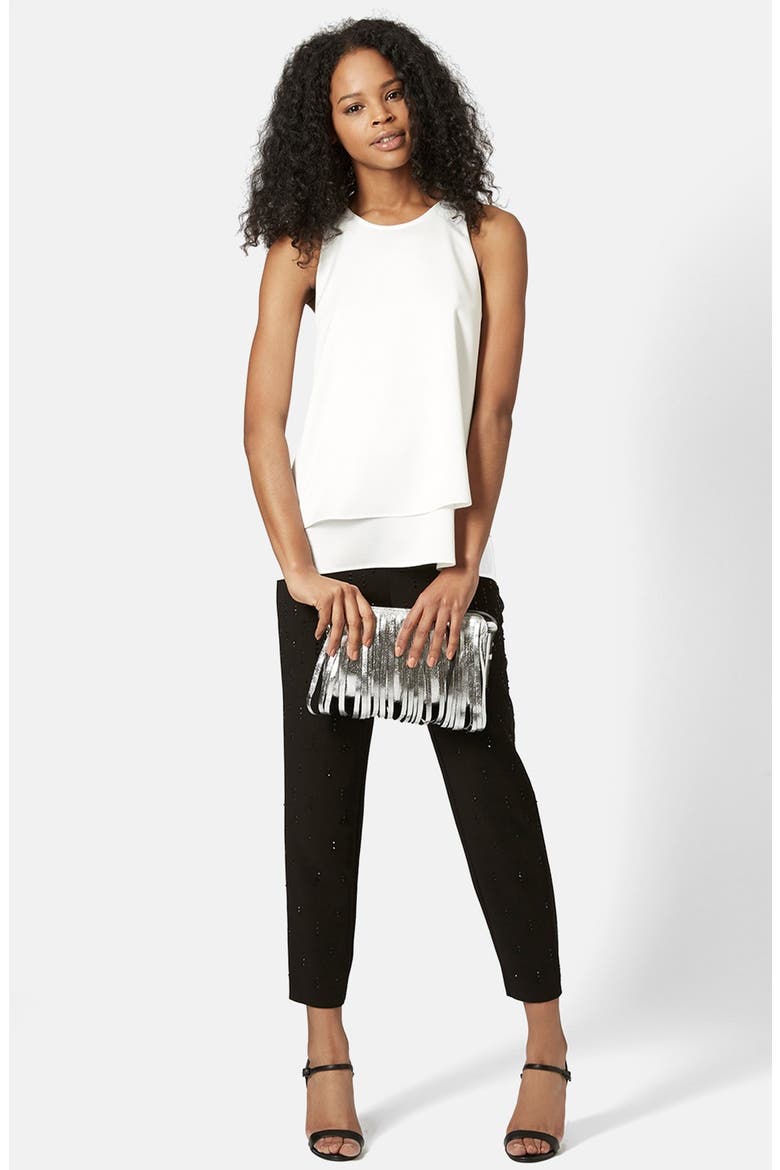 'Nord Lily' Layered Split Back Tank, Alternate, color, CREAM