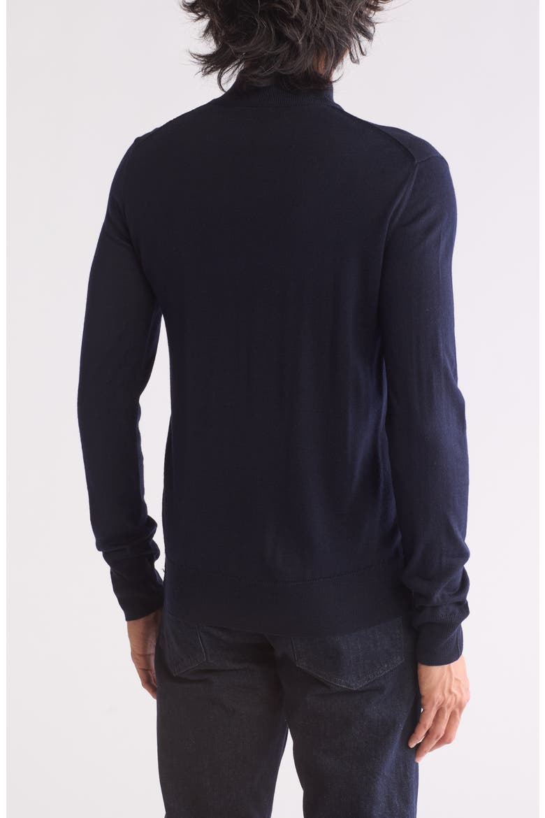 Amac Wool Blend Mock Neck Sweater, Alternate, color, DARK BLUE