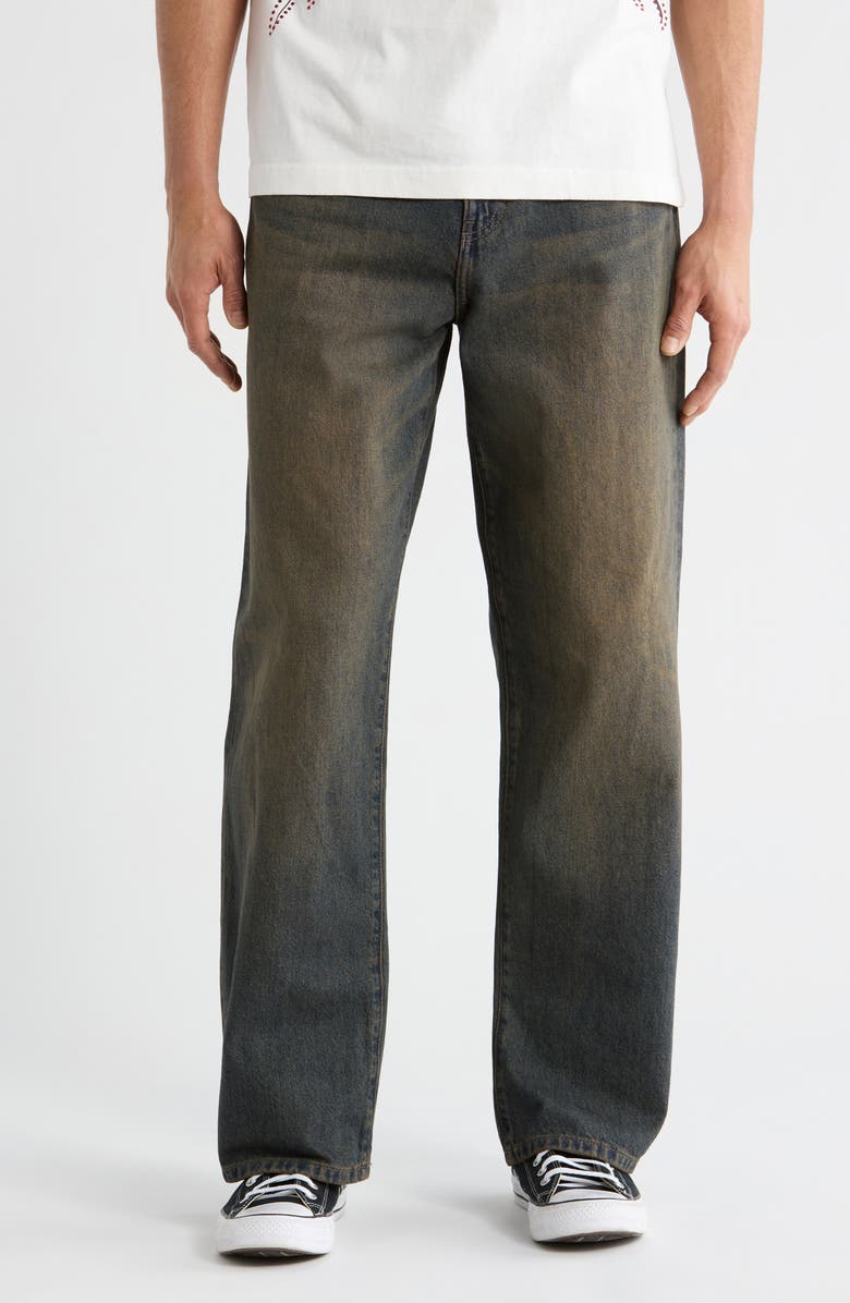 PacSun Brennan Straight Leg Jeans, Main, color, Dark Indigo