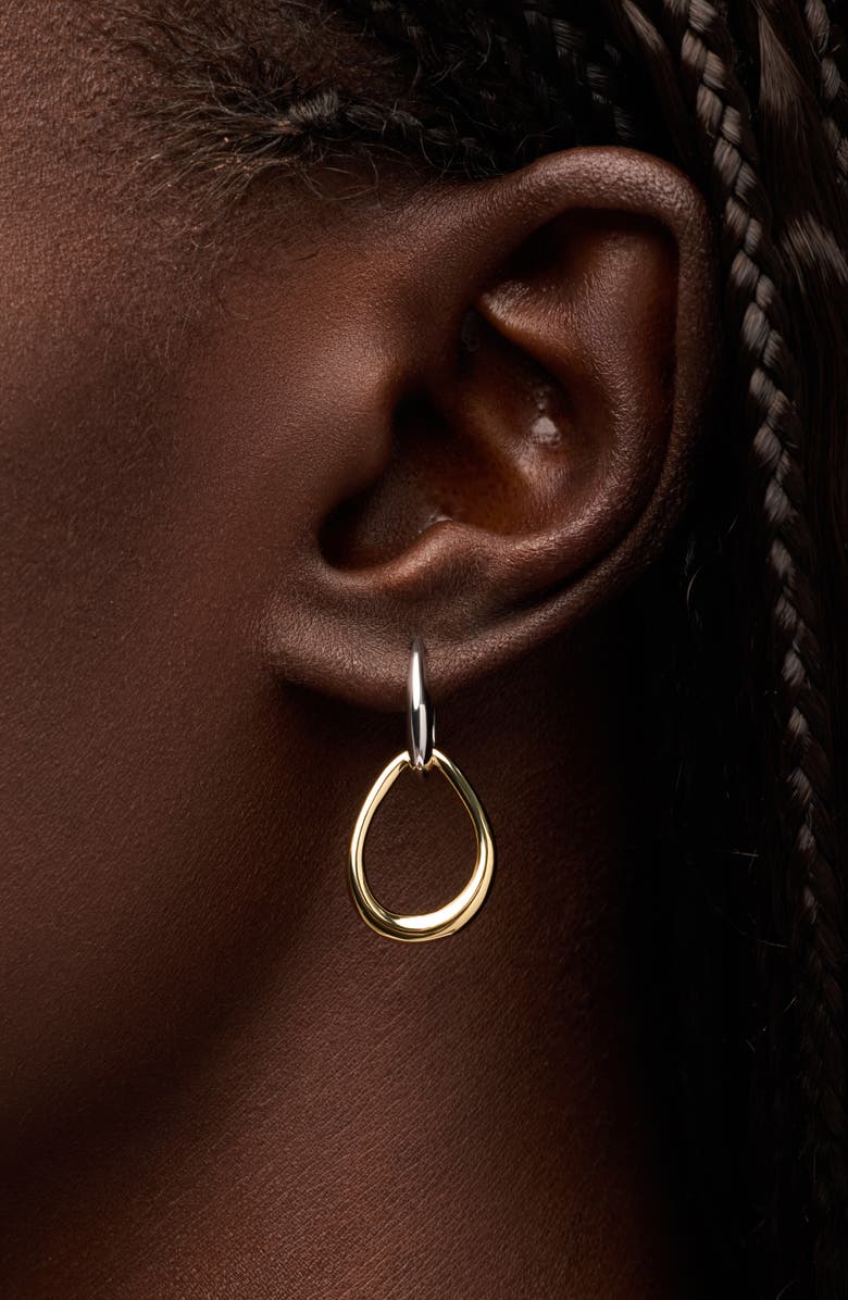 Ana Luisa Gold Drop Earrings - Sage Two Tone, Alternate, color, 