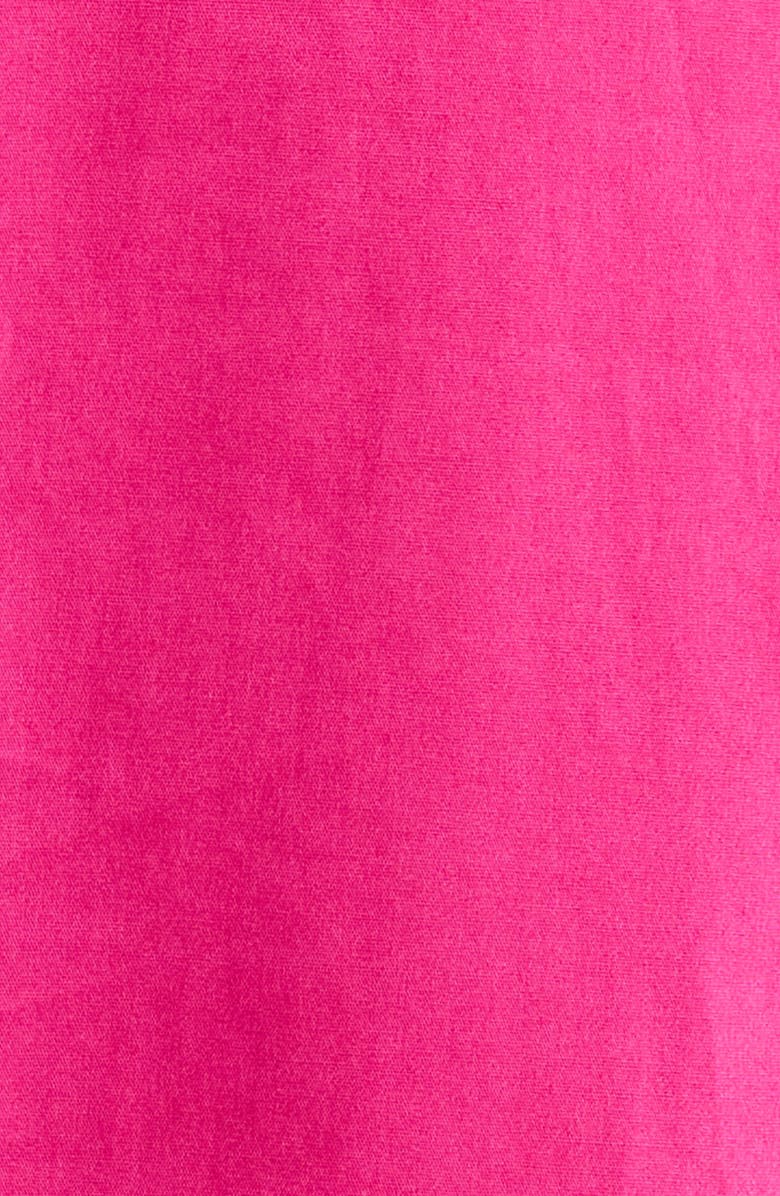 SUGARLIPS Melian Placed Floral Tiered Cotton Midi Dress, Alternate, color, Fuchsia-Orange