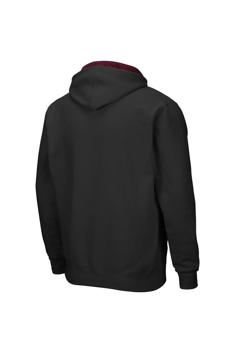 Men's Colosseum Black Virginia Tech Hokies Arch & Logo 3.0 Full-Zip Hoodie, Alternate, color, Black