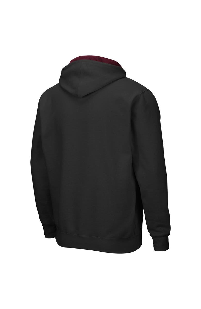 COLOSSEUM Men's Colosseum Black Virginia Tech Hokies Arch & Logo 3.0 Full-Zip Hoodie, Alternate, color, Black