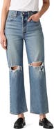 Levi's Ribcage Ripped High Waist Ankle Straight Leg Jeans