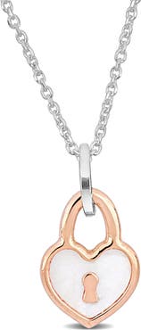DELMAR Enamel Heart Locket Pendant Necklace